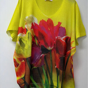 L18 Loowie Tulip Print Sweater One Size